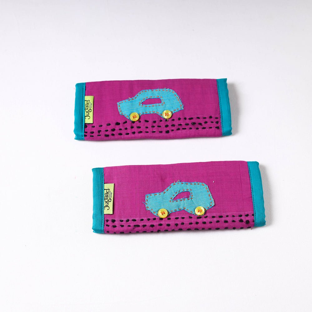 Handmade Seat Belt / Fridge Handle Cover by Jugaad (Set of 2)