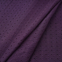 Purple - Floral Embroidered Cotton Hakoba Fabric 17