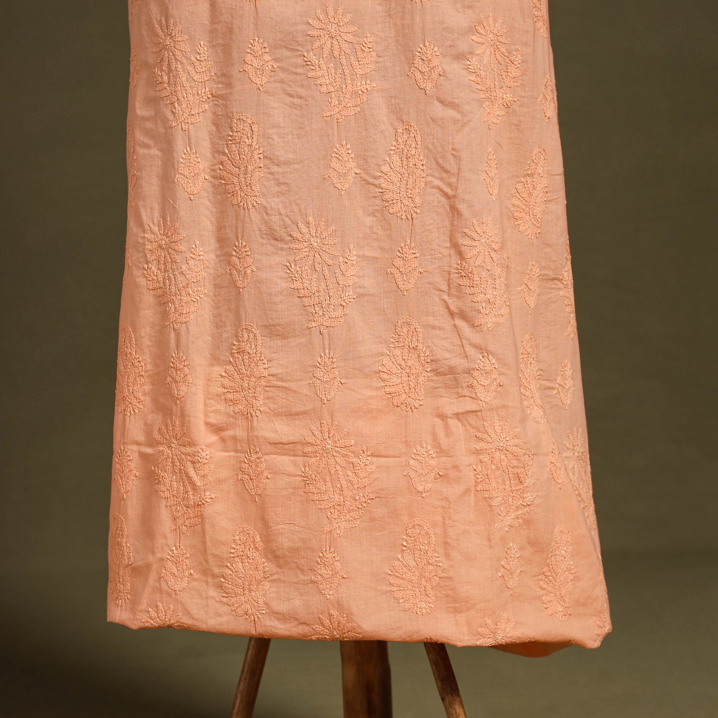 Buy Chikankari Hand Embroidery Mul Cotton Kurta Material 