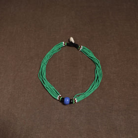 Green - Bead Work Handmade Baiga Tribal Moonga Dana Necklace 20