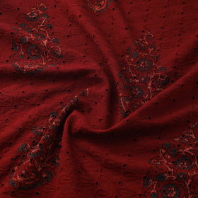 Hakoba Hand Block Ajrakh Print Natural Dyed Cotton Fabric 06