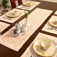 Applique Cut Work Table Runner with Table Mat Set 75