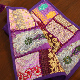Purple - khambadiya patchwork cotton table mats (set of 6)