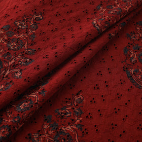 Hakoba Hand Block Ajrakh Print Natural Dyed Cotton Fabric 04