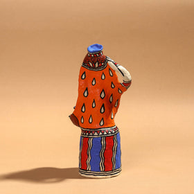 Doll - Madhubani Handpainted Paper Mache Home Decor Item