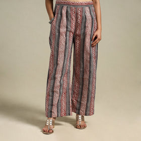 Multicolour Bagh Block Print Natural Dyed Cotton Palazzo