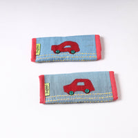 Handmade Seat Belt / Fridge Handle Cover by Jugaad (Set of 2)