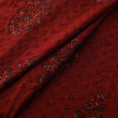 Hakoba Hand Block Ajrakh Print Natural Dyed Cotton Fabric 02