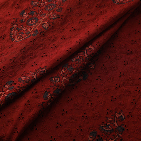 Hakoba Hand Block Ajrakh Print Natural Dyed Cotton Fabric 02