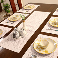 Applique Cut Work Table Runner with Table Mat Set 77