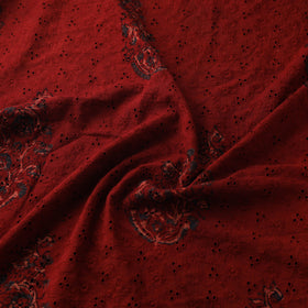 Hakoba Hand Block Ajrakh Print Natural Dyed Cotton Fabric 02