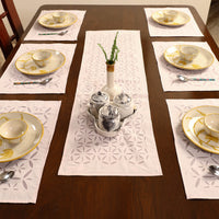 Applique Cut Work Table Runner with Table Mat Set 77