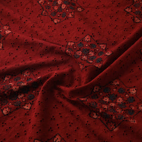 Hakoba Hand Block Ajrakh Print Natural Dyed Cotton Fabric 01