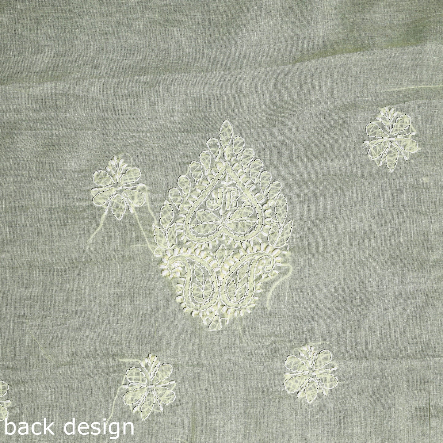 Yellow Chikankari with Parsi Style Embroidery Cotton Kurta Material