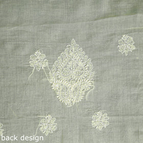 Yellow Chikankari with Parsi Style Embroidery Cotton Kurta Material