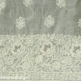 Yellow Chikankari with Parsi Style Embroidery Cotton Kurta Material