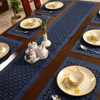 Applique Cut Work Table Runner with Table Mat Set 81