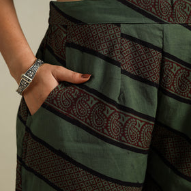 Green Bagh Block Print Natural Dyed Cotton Palazzo