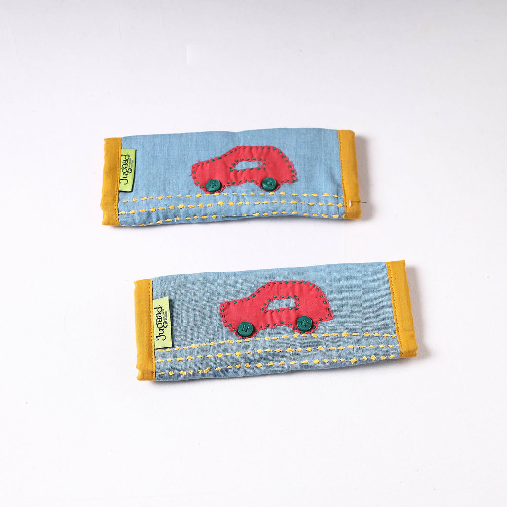 Handmade Seat Belt / Fridge Handle Cover by Jugaad (Set of 2)