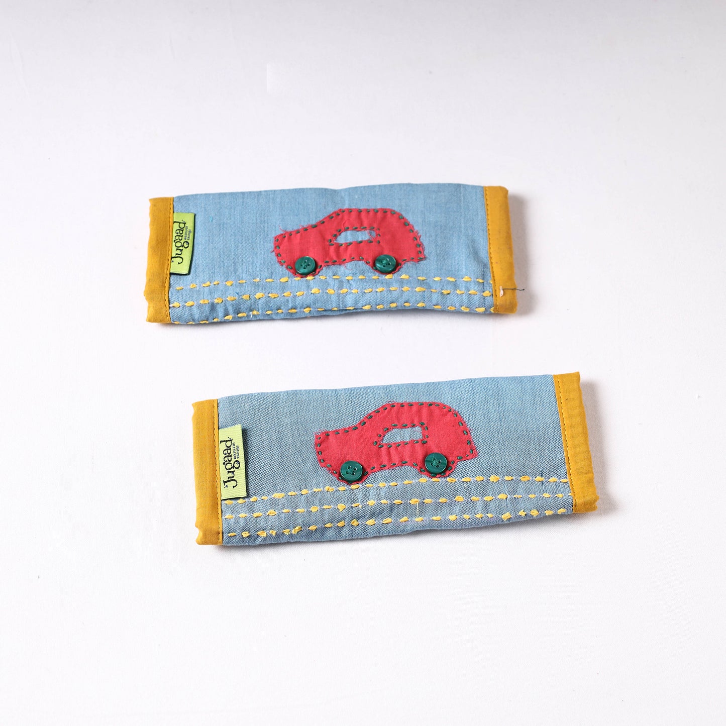 Handmade Seat Belt / Fridge Handle Cover by Jugaad (Set of 2)