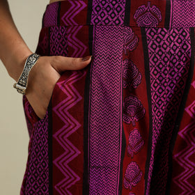 Purple Bagh Block Print Natural Dyed Cotton Palazzo