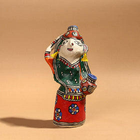Doll - Madhubani Handpainted Paper Mache Home Decor Item