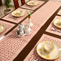 Applique Cut Work Table Runner with Table Mat Set 83