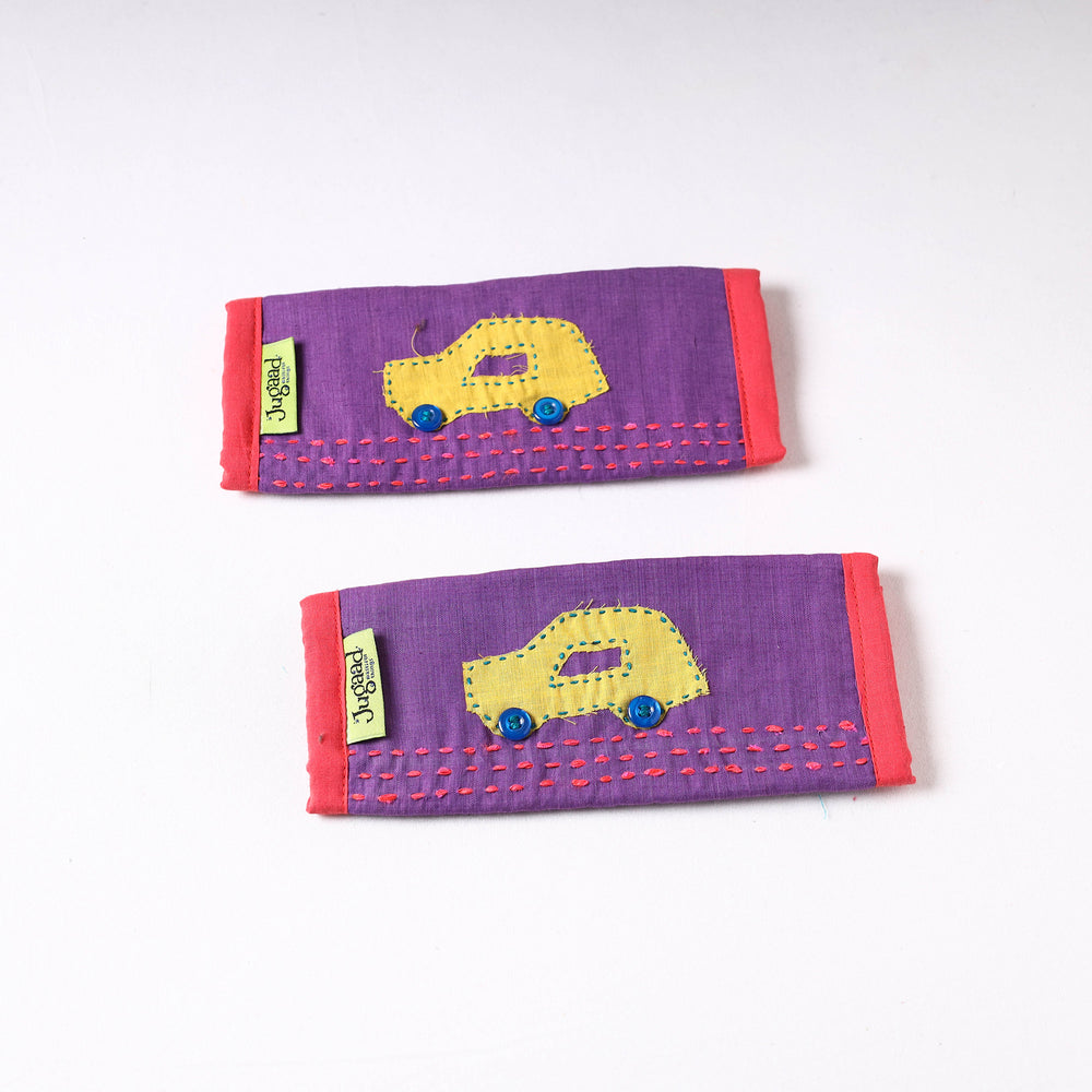 Handmade Seat Belt / Fridge Handle Cover by Jugaad (Set of 2)