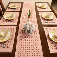 Applique Cut Work Table Runner with Table Mat Set 83