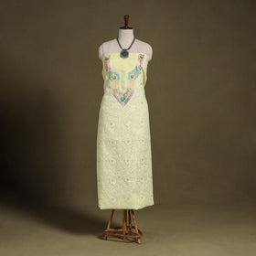 Chikankari with Parsi Style Embroidery Cotton Kurta Material