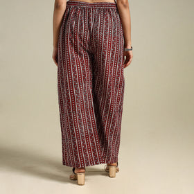 Maroon Bagh Block Print Natural Dyed Cotton Palazzo