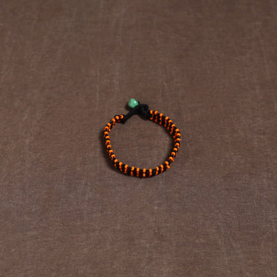 Orange - Bead Work Handmade Baiga Tribal Bracelet 30