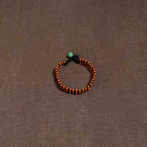 Orange - Bead Work Handmade Baiga Tribal Bracelet 30