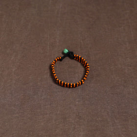 Orange - Bead Work Handmade Baiga Tribal Bracelet 30