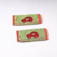 Handmade Seat Belt / Fridge Handle Cover by Jugaad (Set of 2)