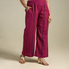 Purple Bagh Block Print Natural Dyed Cotton Palazzo