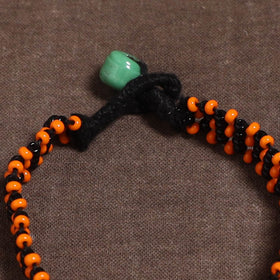 Orange - Bead Work Handmade Baiga Tribal Bracelet 30