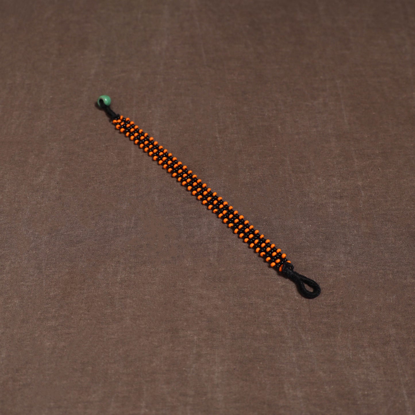 Orange - Bead Work Handmade Baiga Tribal Bracelet 30