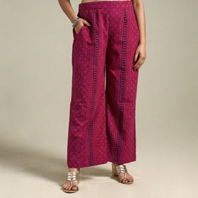 Purple Bagh Block Print Natural Dyed Cotton Palazzo