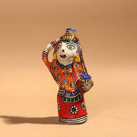 Doll - Madhubani Handpainted Paper Mache Home Decor Item