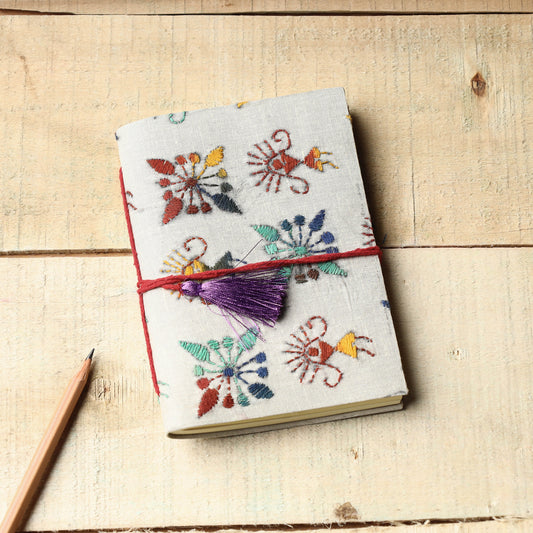 Bengal Kantha Embroidery Handmade Notebook (6 x 4 in)