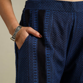 Blue Bagh Block Print Natural Dyed Cotton Palazzo