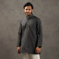 plain men short kurta