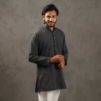 plain men short kurta