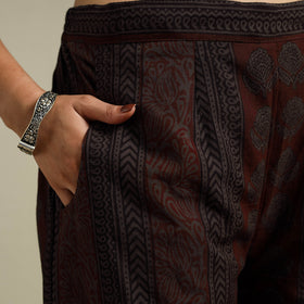 Grey Bagh Block Print Natural Dyed Cotton Palazzo