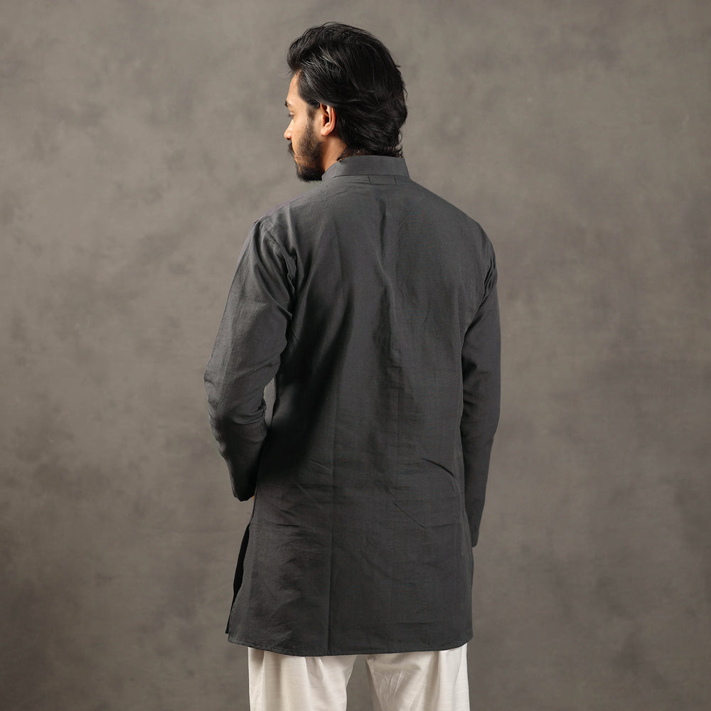 plain men short kurta