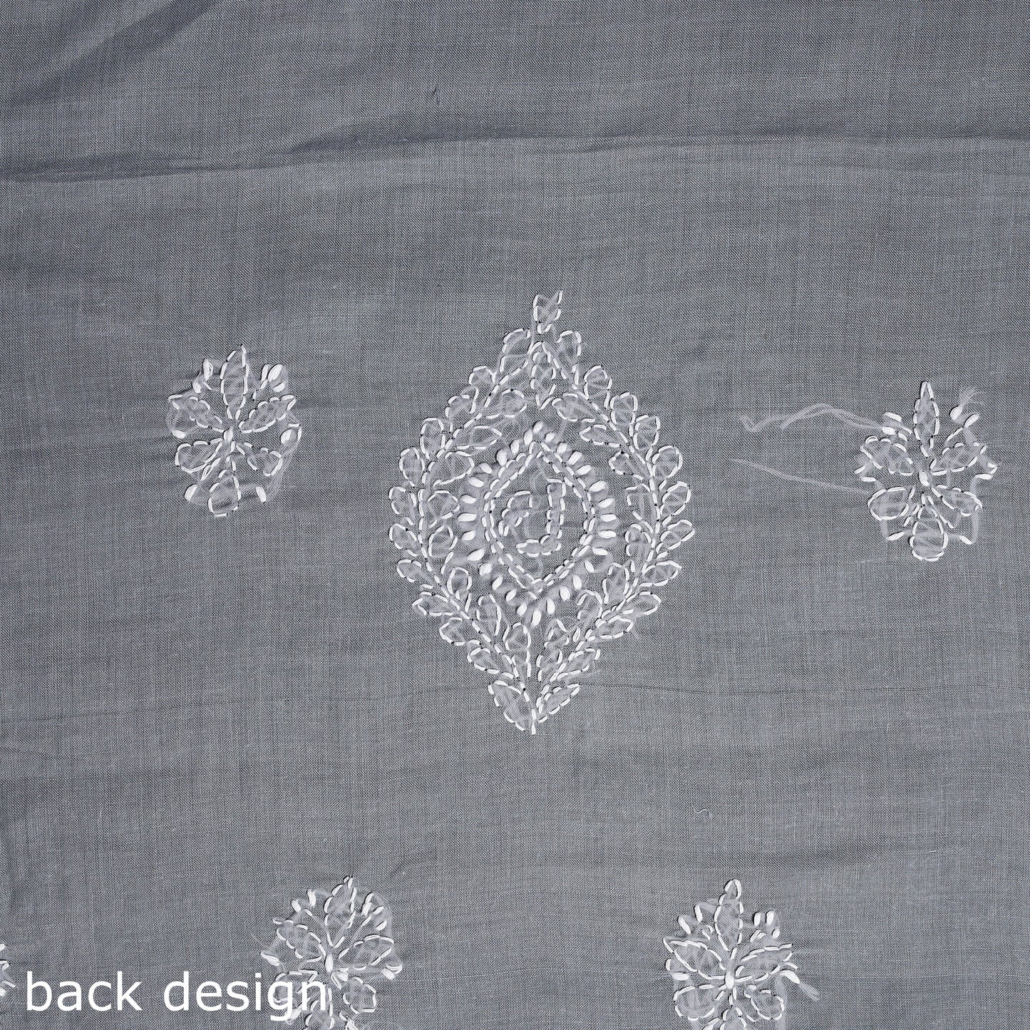 Chikankari with Parsi Style Embroidery Cotton Kurta Material