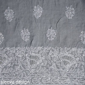 Chikankari with Parsi Style Embroidery Cotton Kurta Material