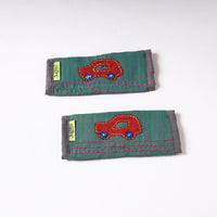 Handmade Seat Belt / Fridge Handle Cover by Jugaad (Set of 2)