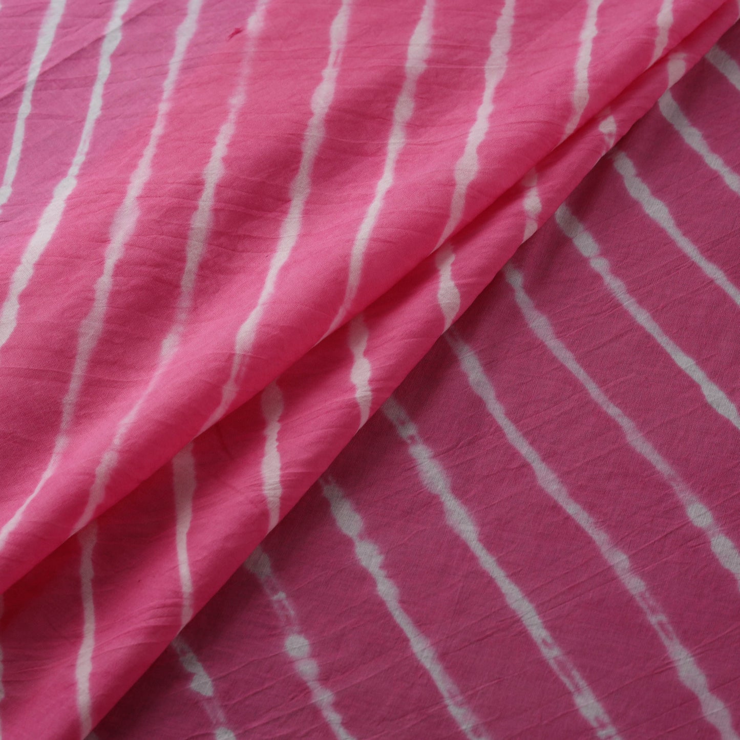 Pink - Leheriya Tie-Dye Cotton Fabric 01